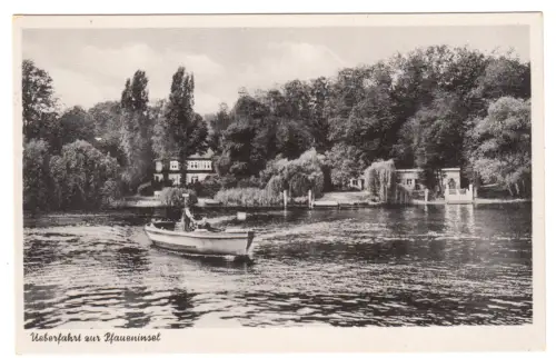 AK, Berlin Wannsee, Überfahrt zur Pfaueninsel, 1955