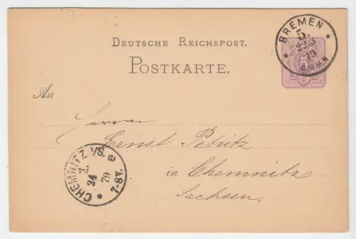 Ganzsache, Mi. Nr. DR P5 - 02, o Bremen 5., 22.3.79