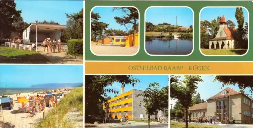 AK lang, Ostseebad Baabe Rügen, sieben Abb., 1983