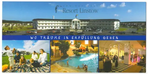 AK lang, Panoramakarte, Linstow, Van der Valk Ressort Linstow, vier Abb., 2010