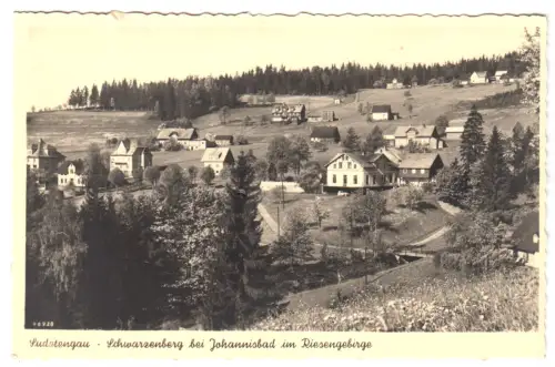 AK, Schwarzenberg b. Johannisbad, Černá Hora, Teilansicht, um 1938