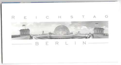 AK lang, Panoramakarte dreiteilig, Berlin Tiergarten, Reichstagspanorama, 2010