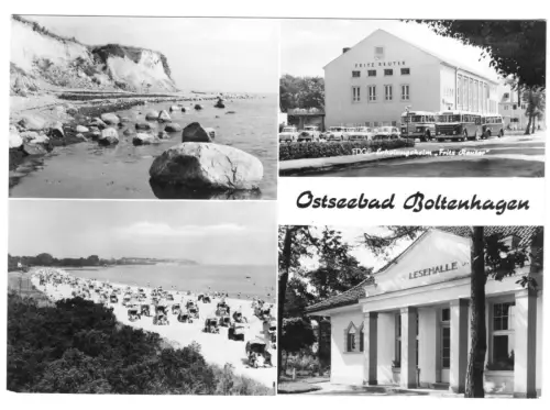AK, Ostseebad Boltenhagen, vier Abb., u.a. Steilküste, 1970