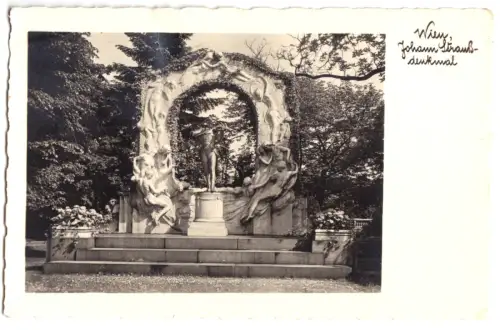 AK, Wien, Johann Strauß-Denkmal, 1939