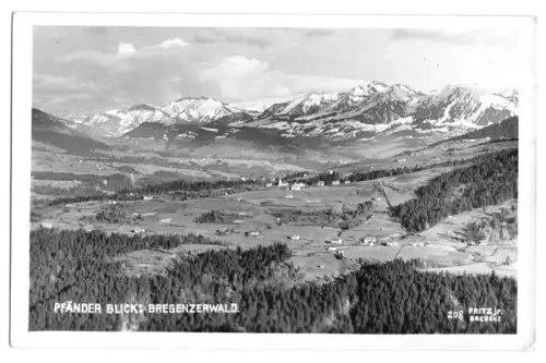 AK, Bregenz, Vorarlberg, Pfänderblick zum Bregenzer Wald, 1938