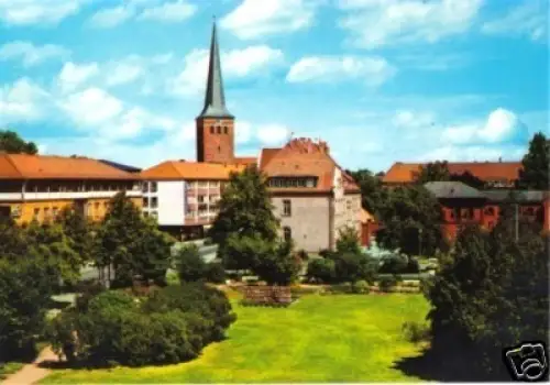 AK, Uelzen, Bl. v. Kreishaus auf die Marienkirche, 1978