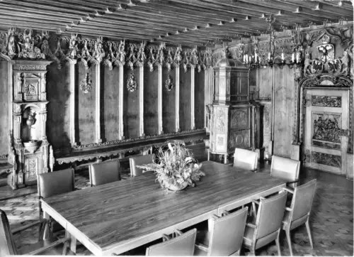 AK, Überlingen am Bodensee, Große Raatssaal, Innenansicht, 1962