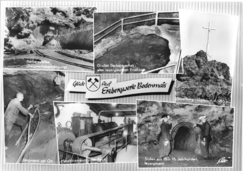 AK, Bodenmais, Glück auf Erzbergwerk Bodenmais, sechs Abb., 1972