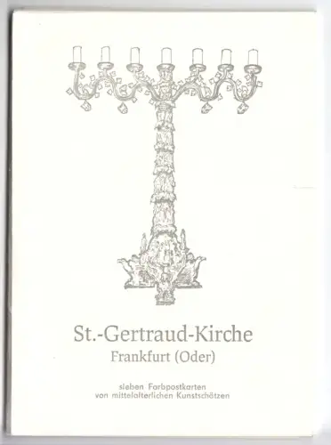 AK-Mappe mit 7 Colorkarten, Frankfurt Oder, St. Gertraud-Kirche, 1989