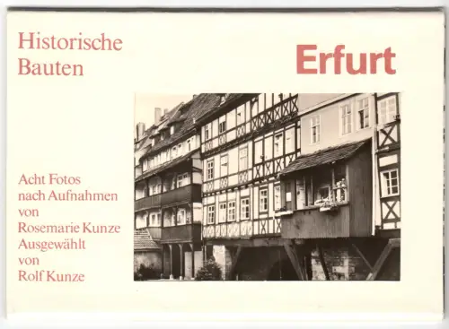 AK-Mappe mit 8 Foto-AK, Erfurt, Historische Bauten, 1980