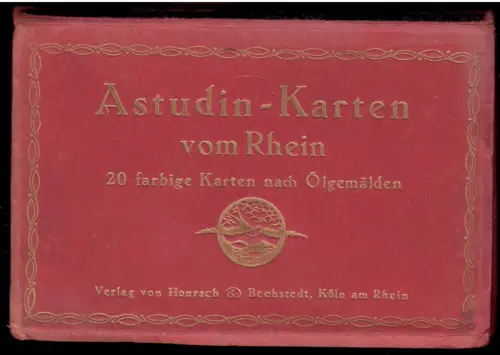AK-Heft, Leporello, (11 von 20) AK, Astudin-Karten vom Rhein nach Gemälden, 1938