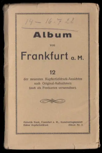 AK-Heft, Leporello, (12) AK, Frankfurt am Main, um 1928