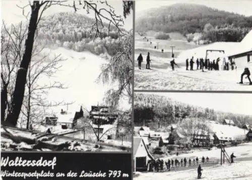 AK, Waltersdorf Zittauer Geb., Lausche m. Skilift, 1979