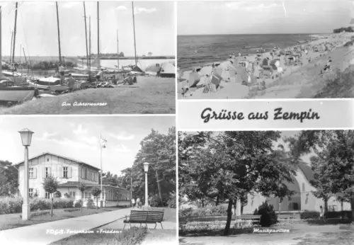 AK, Zempin Usedom, vier Abb., 1983