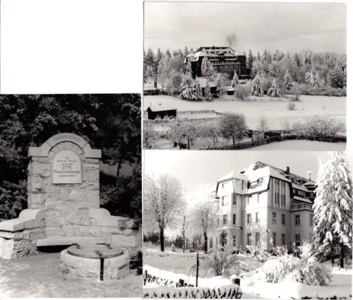 5 Fotos im AK-Format, Friedrichsbrunn Harz, um 1970
