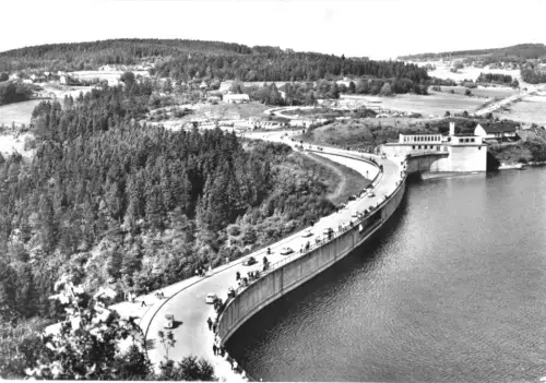 AK, Pöhl bei Plauen, Talsperre Pöhl, Staumauer, 1980