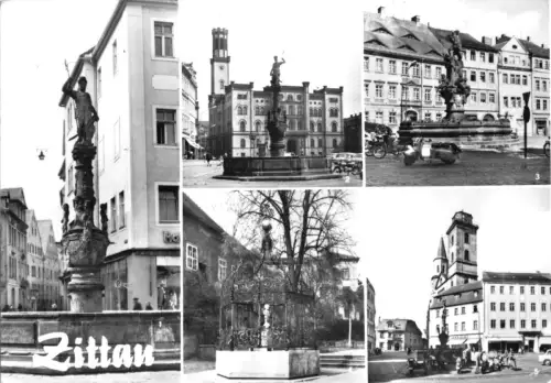 AK, Zittau, fünf innerstädtische Abb., 1973