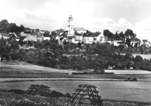 AK, Augustusburg Erzgeb., Ortsansicht total, 1964