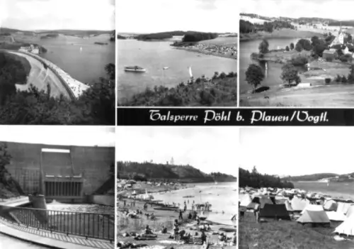 AK, Talsperre Pöhl bei Plauen, sechs Abb., 1969