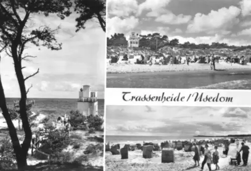 AK, Trassenheide Usedom, drei Abb., 1974