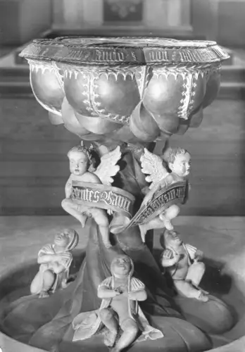 AK, Annaberg-Buchholz, St. Annen, Taufstein, 1976