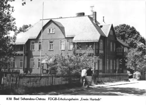 AK, Bad Schandau Ostrau, FDGB-Heim "Erwin Hartsch" 1974