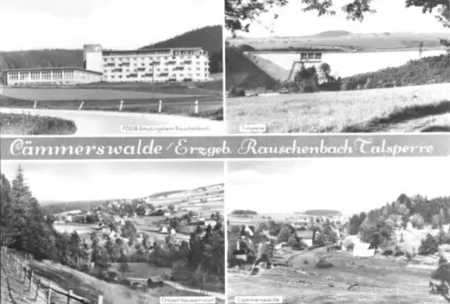 AK, Cämmerswalde Erzgeb., Rauschenbach - Talsperre, vier Abb., 1983