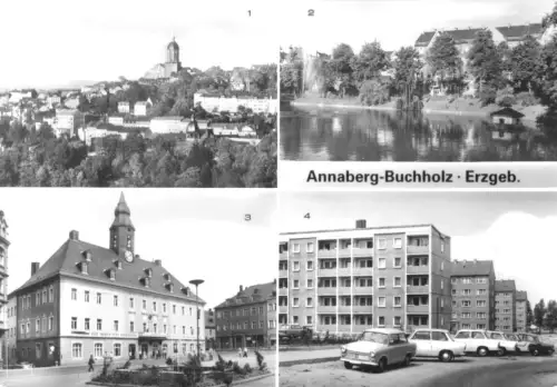 AK, Annaberg-Buchholz, 4 Abb., u.a. Neubaugebiet, 1983