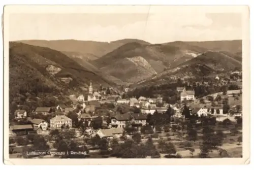 AK, Oppenau im Renchtal, Teilansicht, 1931