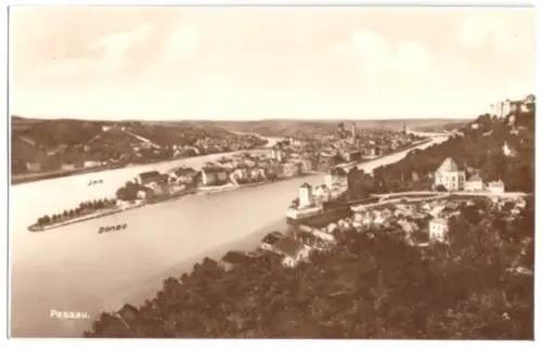 AK, Passau, Totale, um 1925