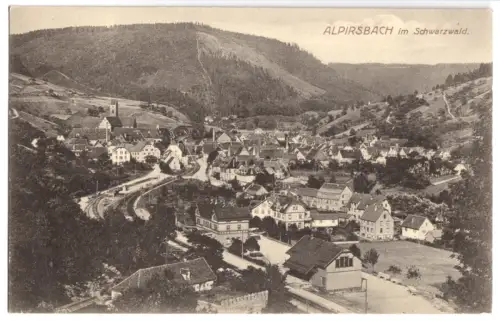 AK, Alpirsbach im Schwarzw., Teilansicht, 1916