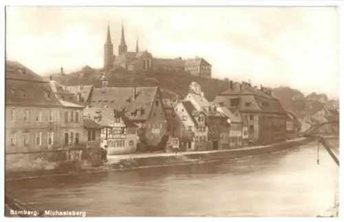 AK, Bamberg, Teilansicht mit Michaelsberg, ca. 1925