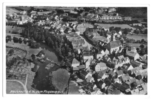 AK, Neustadt a.d. Waldnaab, Luftbildansicht, um 1932