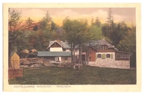 AK, Fichtelgebirge, Waldstein, Gaststätte, um 1920