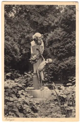 AK, Erlangen, Brunnenbüberl, 1931