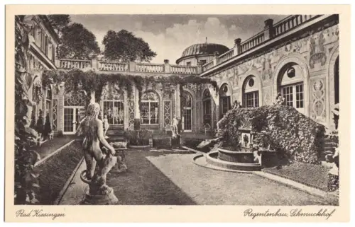 AK, Bad Kissingen, Regentenbau, Schmuckhof, um 1928