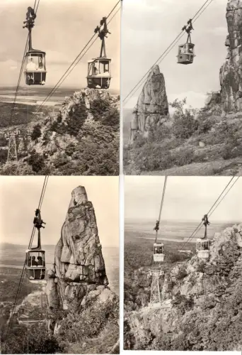 Posten von 9 AK, Thale Harz, Personenschwebebahn, 1970er