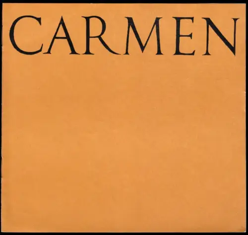 Theaterprogramm, Komische Oper Berlin, Carmen, 1974