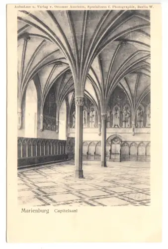 AK, Marienburg Westpr., Malbork, Die Marienburg, Capitelsaal, um 1912