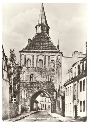 AK, Stralsund, Kütertor, Wallseite, um 1900, Reprint 1980