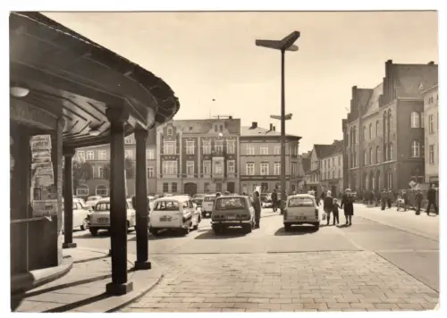AK, Stralsund, Leninplatz, Version 4, Teilansicht, 1970