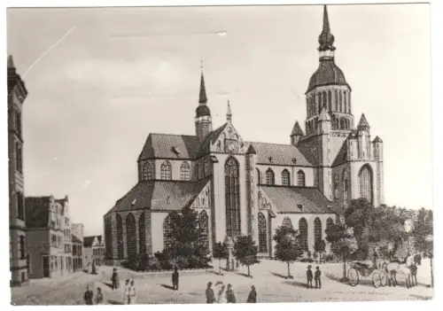 AK, Stralsund, Neuer Markt, Ende des 19. Jahrhunderts, Reprint 1984