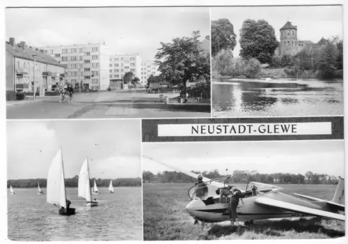 AK, Neustadt-Glewe Meckl., vier Abb., 1974