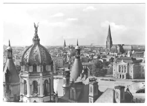 AK,  Schwerin, Teilansicht, Blick vom Schloßturm, 1982