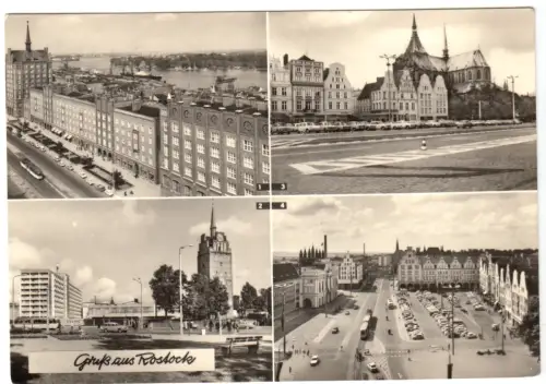 AK, Rostock, vier Abb., 1971