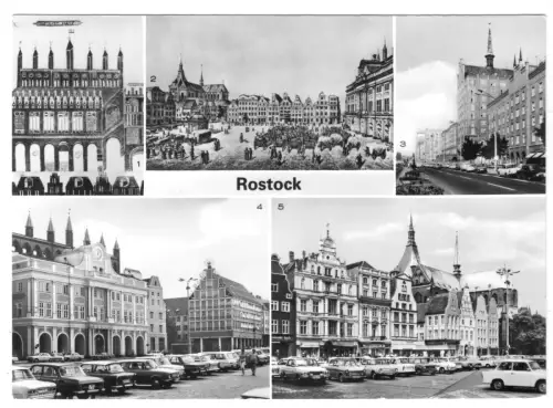AK, Rostock, fünf Abb., 1982