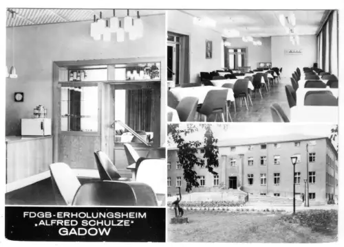 AK, Lanz Kr. Ludwigslust, OT Gadow, FDGB-Heim "Alfred Schulze", drei Abb., 1971