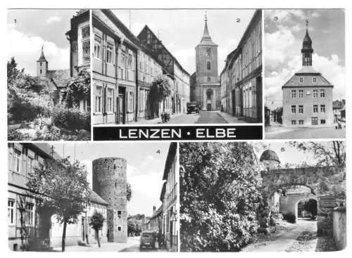 AK, Lenzen Elbe, fünf Abb., 1979