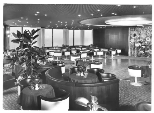 AK, Rostock Warnemünde, Hotel "Neptun", Sky-Bar, 1974