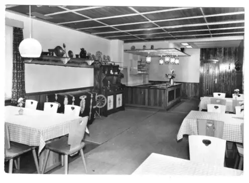 AK, Groß Stieten Kr. Wismar, Gastst. Mecklenburger Mühle, Bauernstube, V.1, 1974